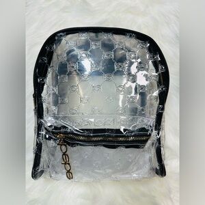 bebe Clear Backpack with Black Accents